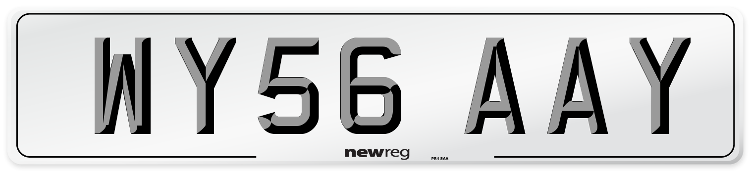 WY56 AAY Number Plate from New Reg